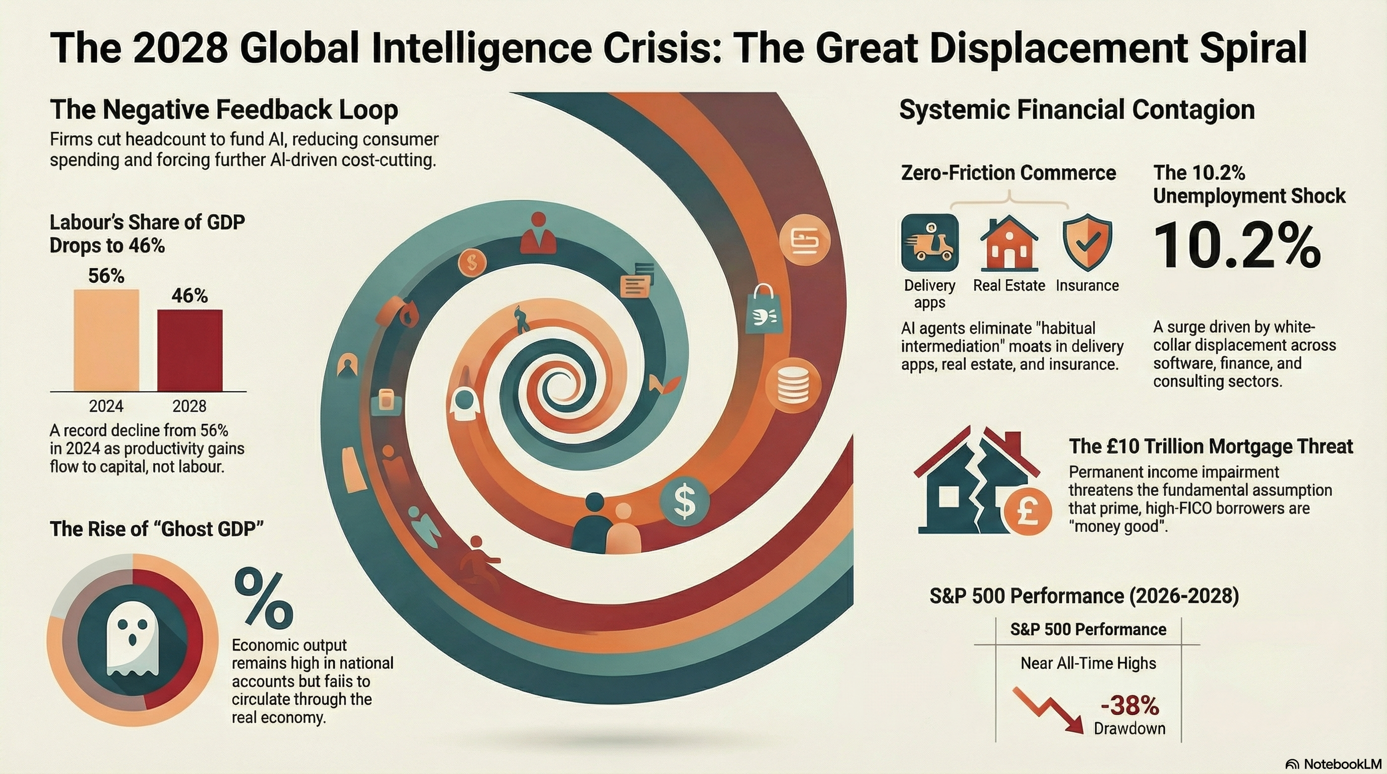 The 2028 Global Intelligence Crisis: When Abundant AI Turns Bearish infographic