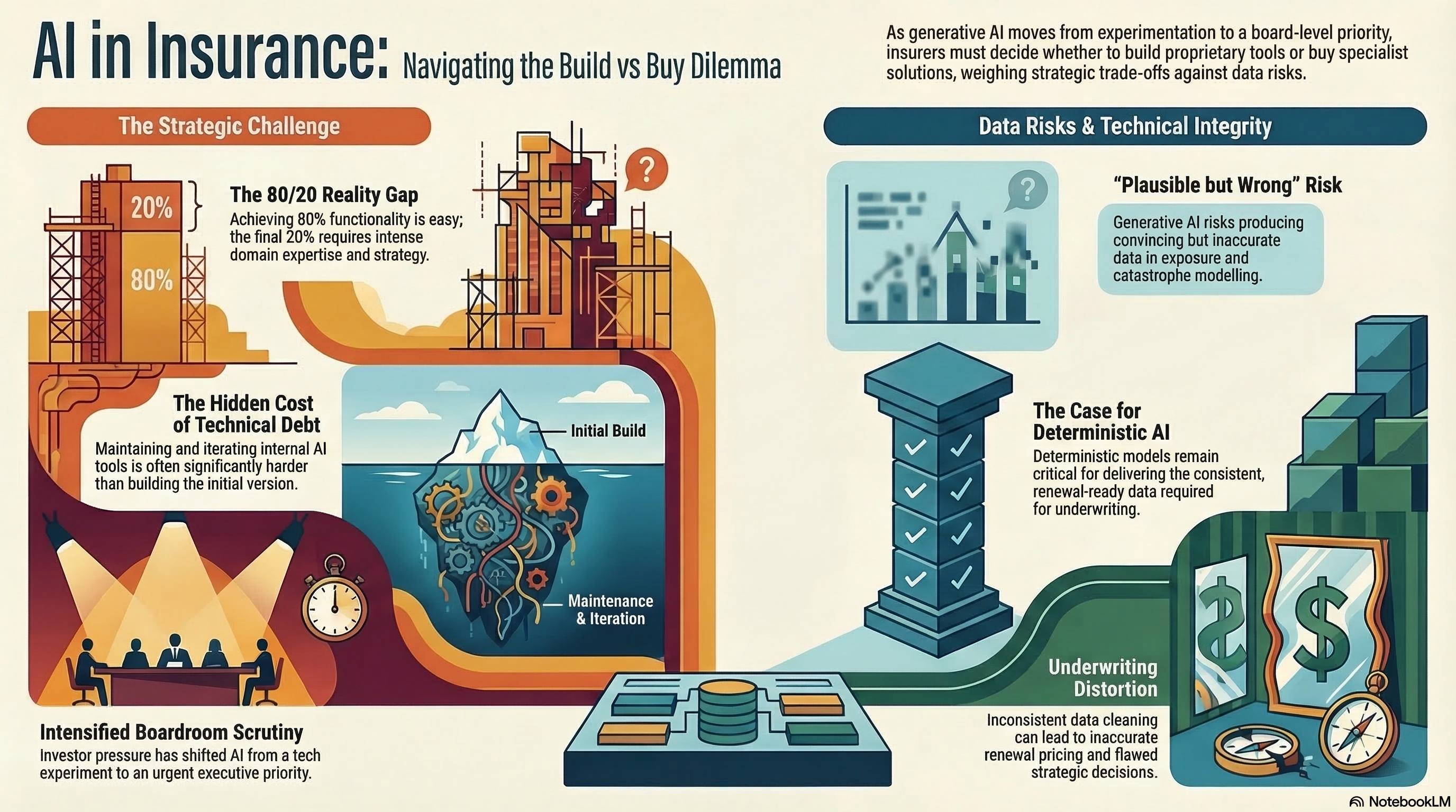 Build vs Buy AI in Insurance: What Really Matters infographic