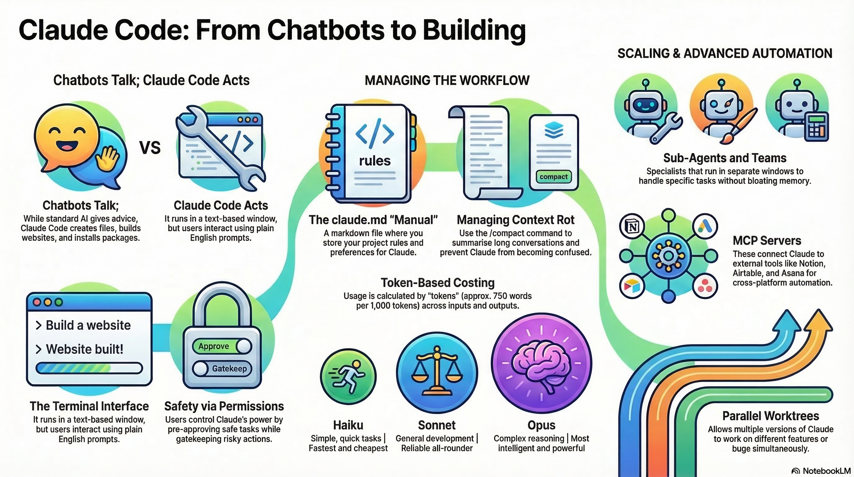 Claude Code: From Chat to Autonomous Execution infographic