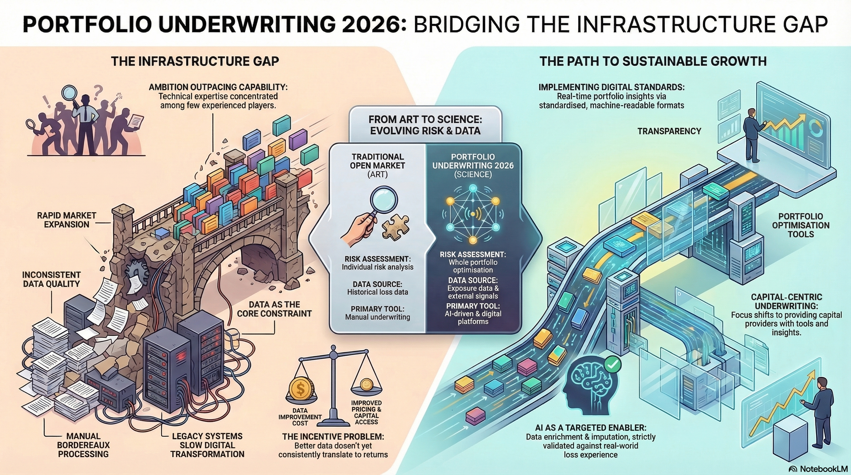 Portfolio Underwriting in 2026: Ambition vs Infrastructure infographic