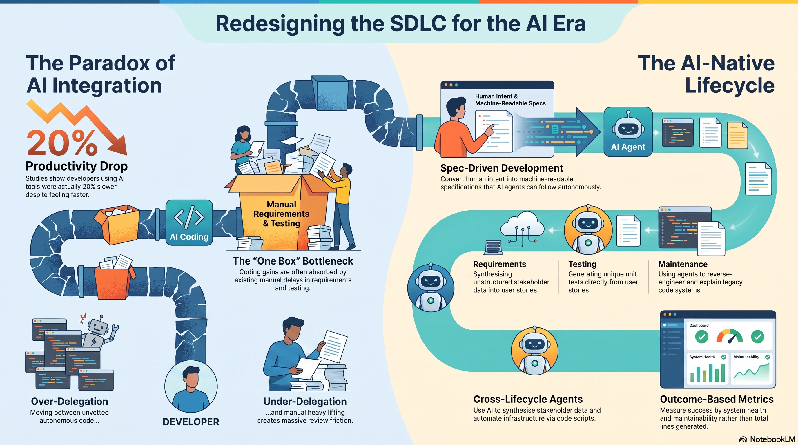 AI in the SDLC: Why AI Coding Tools Alone Won’t Transform Software Delivery infographic