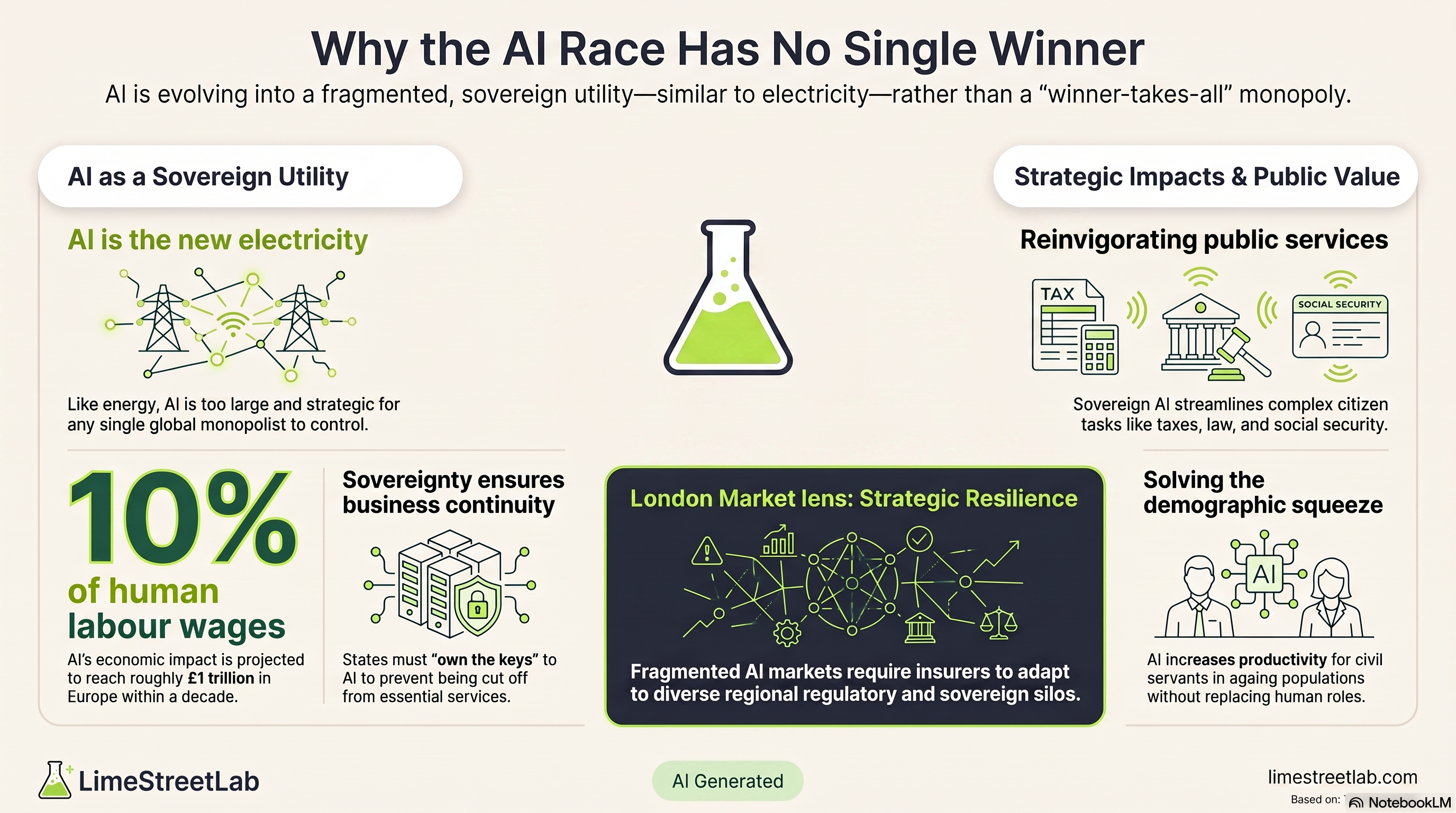 The Geopolitics and Economics of AI: Why the “AI Race” Is the Wrong Mental Model infographic